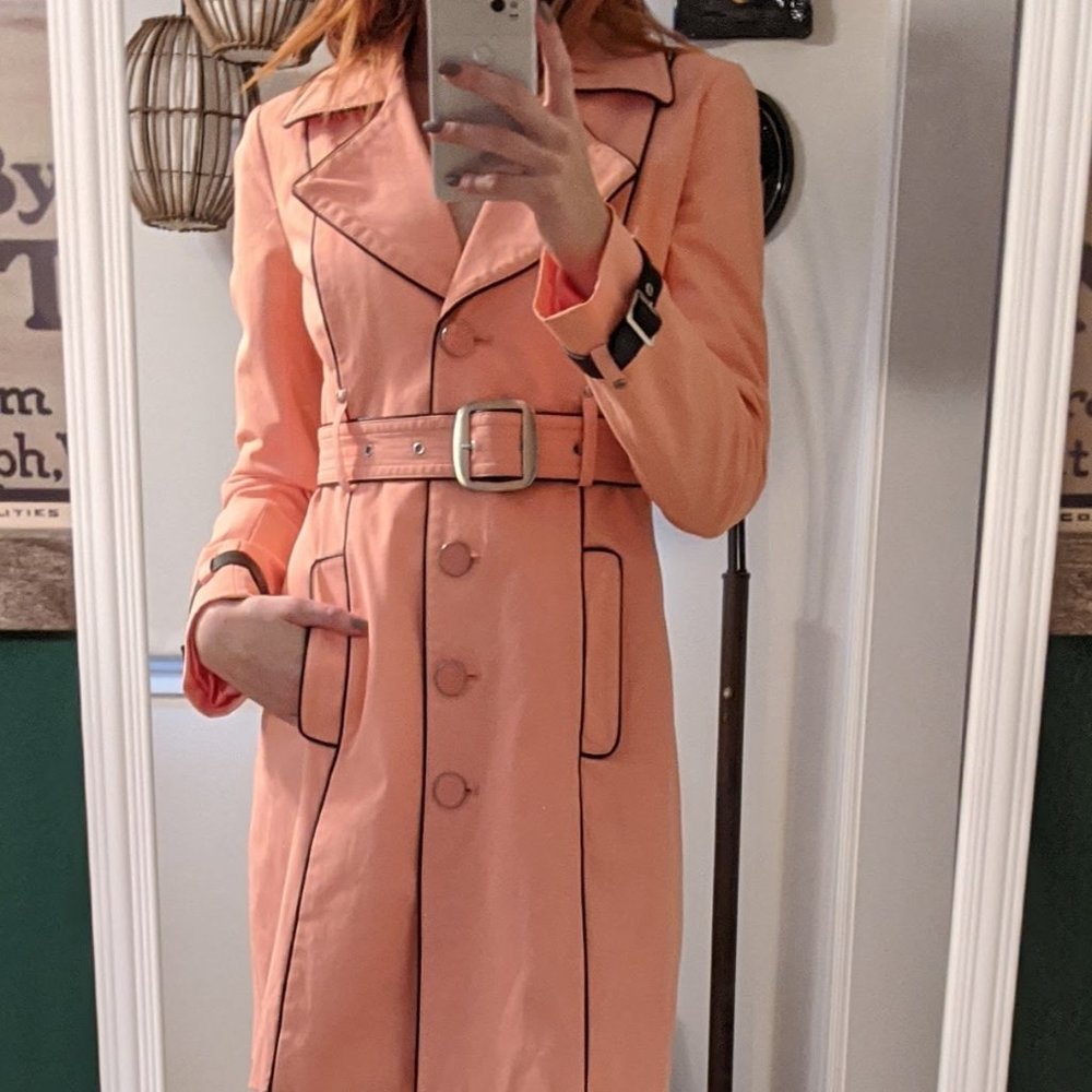 New York and Co. Pink Trench Coat XS